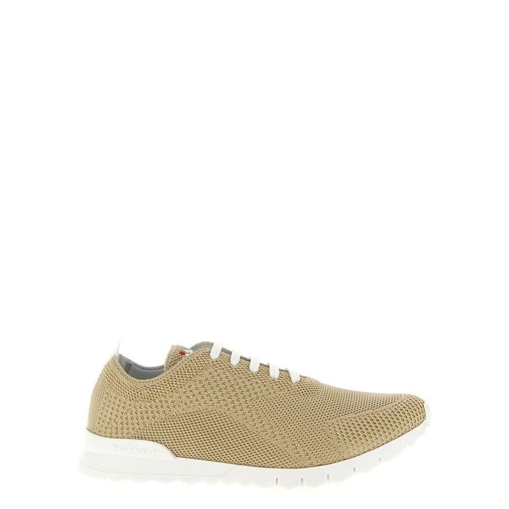 Kiton Beige Cotton Athletic Men's Sneakers